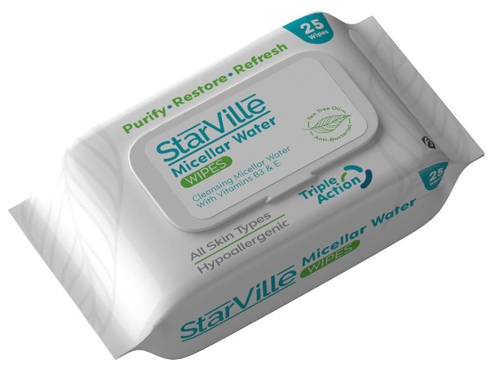 Starville Micellar Water Wipes 25 Pieces