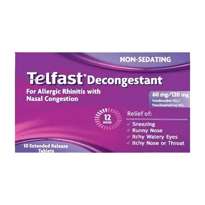 Telfast Decongestant 10Tab