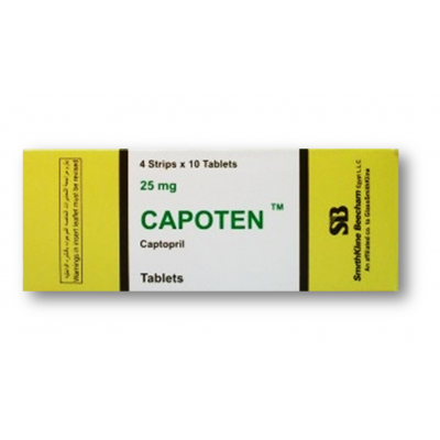 Capoten 25Mg 20Tab