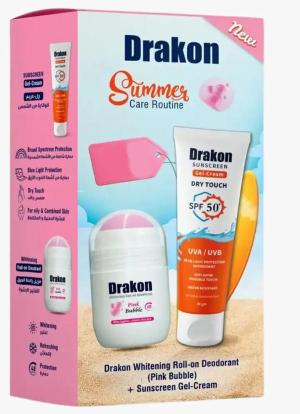 دراكون صن بلوك جل 60مل+رول اون بينك