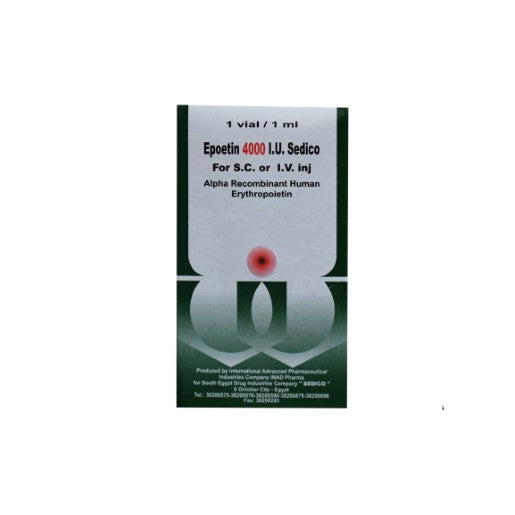 Epoetin 4000I.Uvial/1Mlثلاجه