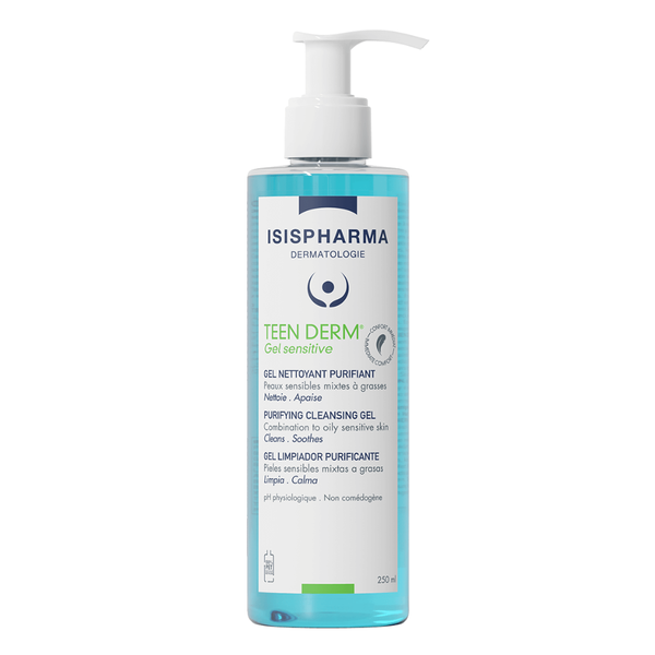 Isispharma Teen Derm Gel Sensitive Nettoyant Purifiant 205Ml Cleansing