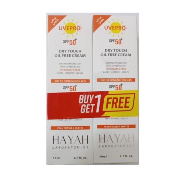 Hayah Uvepro Dry Touch Spf50Oily Free 50 Ml 1+1 Cream