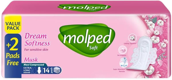 مولبد انتى بكتريا طويل جدا للبشرة الحساسه بالمسك 14ق عرض 2 قطعه