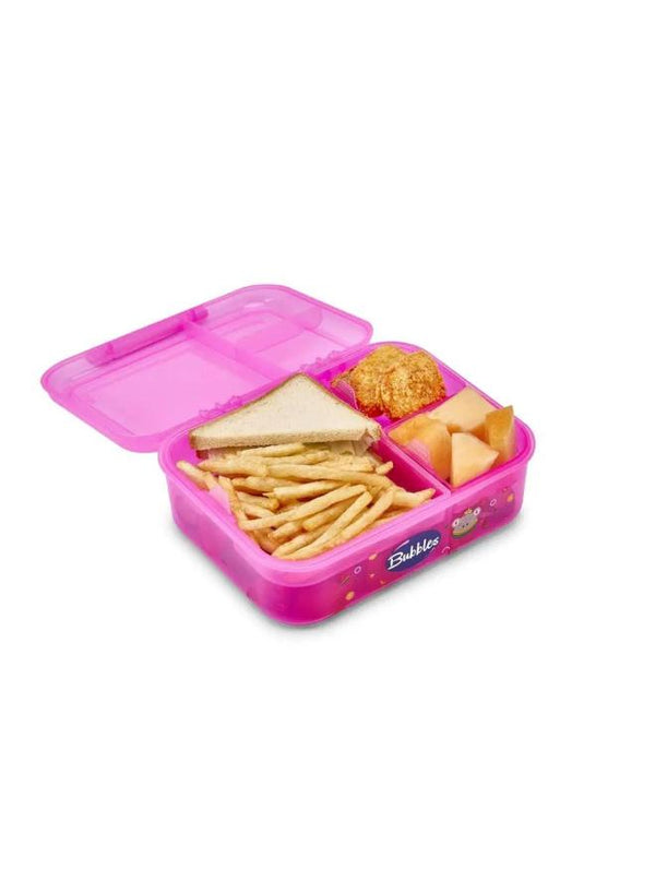 بابلز لانش بوكس ماجك+شوكه+معلقه روز