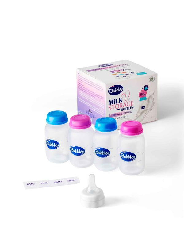 بابلز زجاجه حفظ لبن الام 4 قطعه