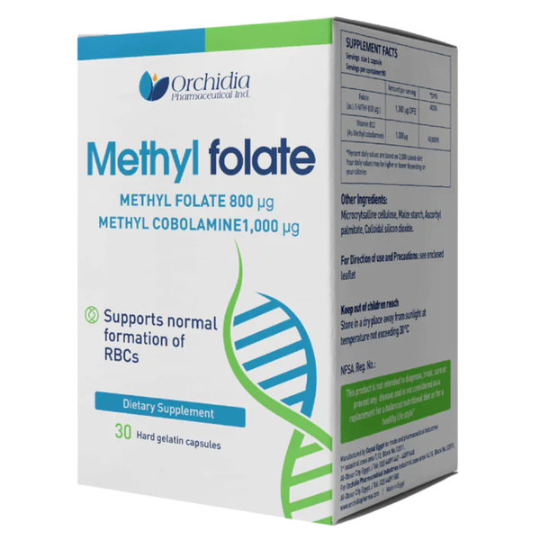 Methyl Folate 30 Cap Orchidia برطمان