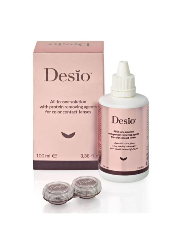 ديسيو محلول عدسات 100مل + حافظه عدسات