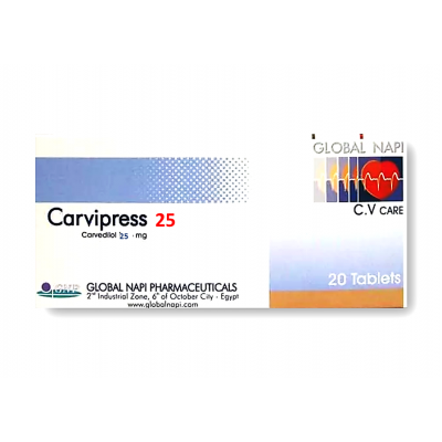 CARVIPRESS 25 MG 20 TAB