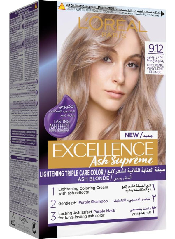 لوريال اكسلانس اشقر لؤلؤ رمادي فاتح ج 9.12