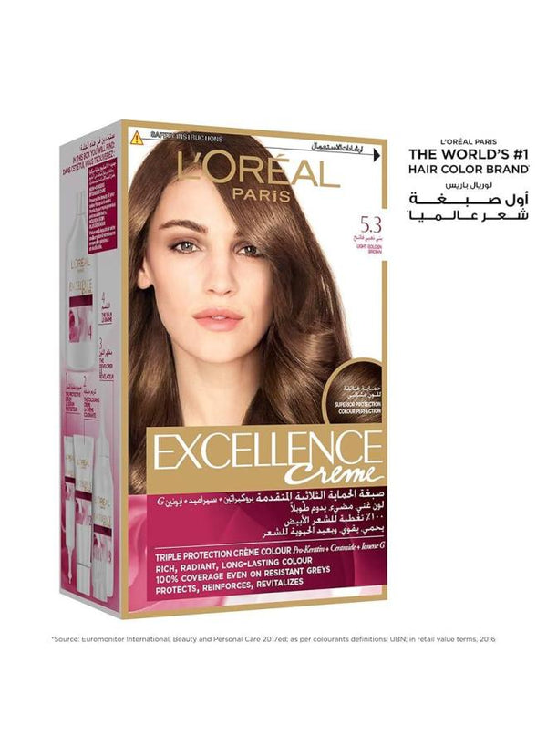 لوريال اكسلانس صبغة 5.3 بنى فاتح ذهبى