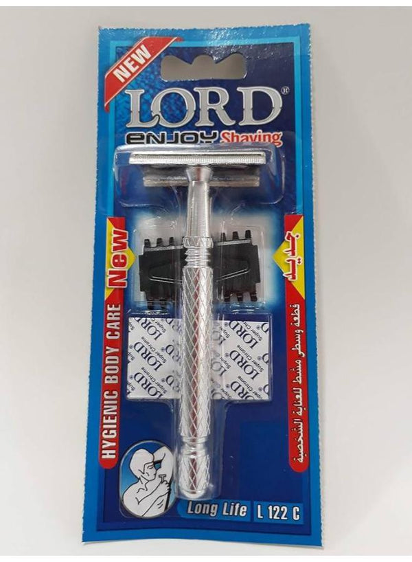 لورد ماكينه حلاقه معدن على كارت +علبه امواس