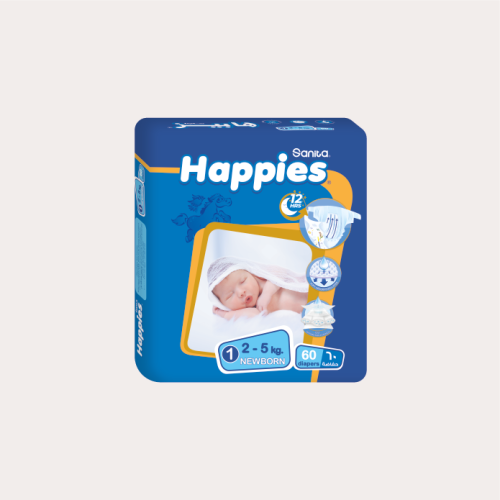 هابينيز حفاضات رقم1 60ق