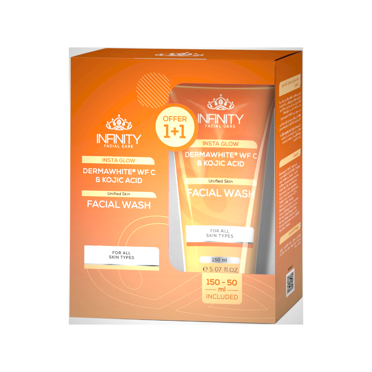 Infinity Facial Care Insta Glow Facial Wash 150Ml+50Ml