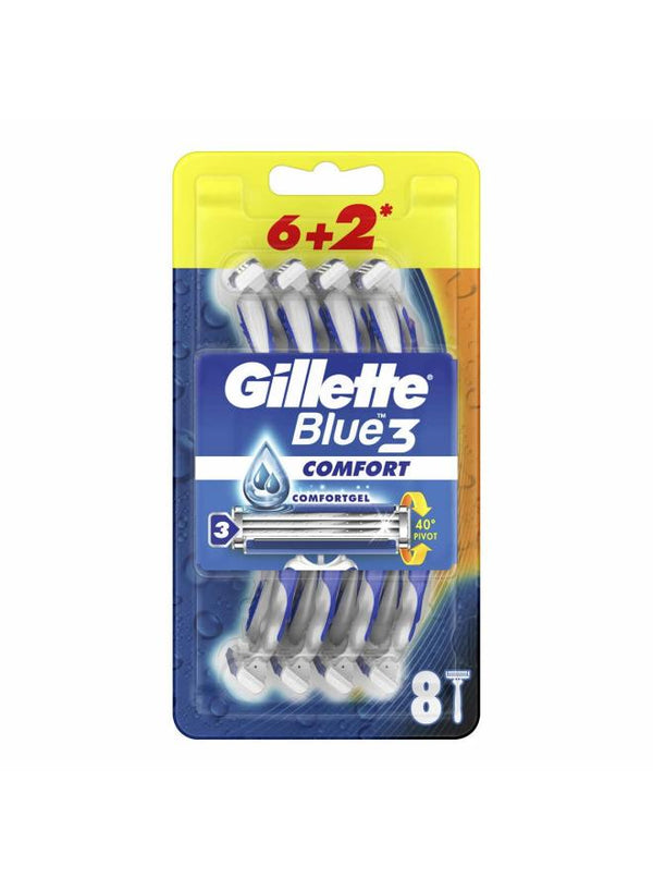 جيليت بلو3 ماكينة 6+2هدية كومفورت
